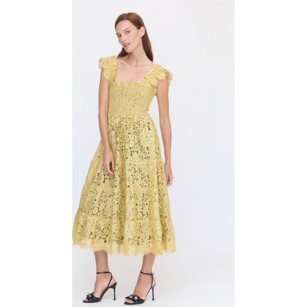 Hill House The Ellie Lace Nap Dress In Gold Lace sz XXXXL
